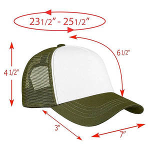 Gorra de malla de espuma promocional, gorra de camionero de color sólido, gorra de papá, estampado por sublimación personalizado, gorra deportiva de 5 paneles, panel de espuma suave - Product Image 6