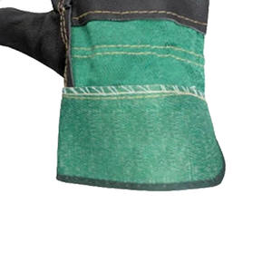 Guantes de Trabajo de Seguridad Resistentes con Doble Palma de Cuero Antideslizante, Guantes Industriales para Mecánicos con Dorso de Algodón Transpirable - Product Image 3