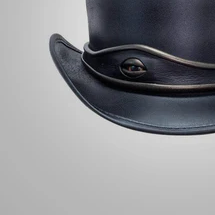 Sombrero de Vaquero de Cuero con Impresión Digital Hecho a Mano de Primera Calidad, con Cordón Ajustable, Estilo Europeo Americano, Sombrero para el Sol para Exteriores, Unisex para Adultos - Product Image 3