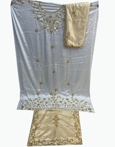 COLECCIÓN A.K.TRENDY Conjunto de Dirac de Lujo para Novia Somalí - Elegante Conjunto de Encaje Bordado Floral de Satén Ligero y Ecológico para Damas de Honor - Product Image 3