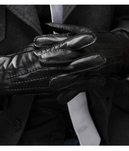 Gants de course en cuir à doigts entiers, coupe-vent, pour l'extérieur, hiver, unisexe, à enfiler, équipement de course, antidérapants - Product Image 5
