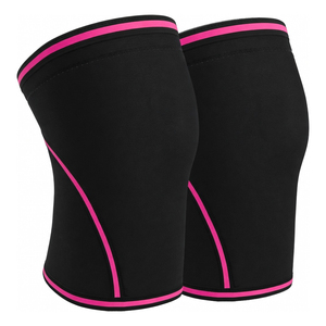 Rodillera de Soporte con Costuras Rojas para Hombre y Mujer, Transpirable, Compresión, Protección, Rodillera Industrial de Neopreno de 5mm OEM - Product Image 1