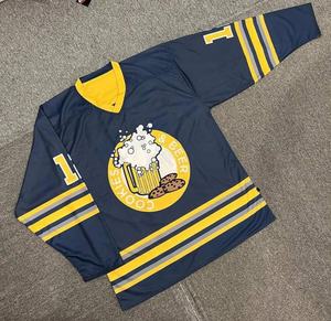 Vente en gros de maillots de hockey sur glace en maille respirante 100% polyester personnalisés uniformes de hockey sur glace par sublimation pour jeunes et adultes - Product Image 3