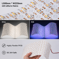 Lámina LED Flexible Personalizable de 420 LED/m SMD2835 de 24V para Letreros Luminosos y Pantallas Retroiluminadas FlexSheet