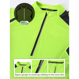 Men's Long Sleeve <b>Cycling</b> Jersey Breathable UV Protection Quick Dry <b>Stand</b> Zipper Pockets Pullover Mountain Bike Outdoor Jackets - Product Image 3