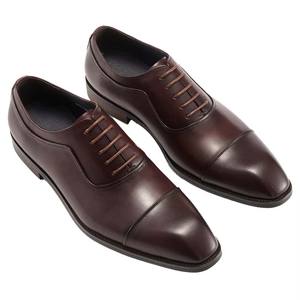 Italian Genuine Leather Dress <b>Shoes</b> for <b>Men</b> High Quality Brown Formal Wedding <b>Shoes</b>-Slip-On Closure Solid Rubber Insole-for All - Product Image 2