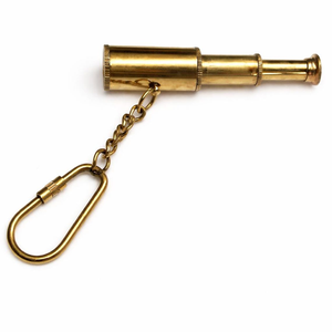 Vintage Brass Telescope Key Chain <b>Mini</b> Nautical Spyglass <b>Keyring</b> Antique Maritime Collectible Gift Accessory - Product Image 3