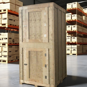 Durable Eco-Friendly Recyclable 2-Tier Foldable Stackable Solid <b>Box</b> Wooden <b>Storage</b> Crates for Logistics <b>Storage</b> Made in Hung Yen - Product Image 1