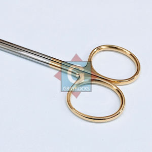 Tijeras de disección Metzenbaum con mango dorado, curvas, de acero inoxidable, para uso manual en cirugía general - Product Image 3