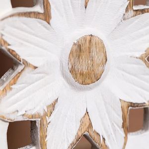 White Mango Wood Sideboard Cabinet Carved Door Storage <b>Console</b> <b>Table</b> <b>for</b> Living Room Bedroom Entryway - Product Image 4