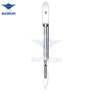 Manche de scalpel n° 4 poignées chirurgicales réutilisables en acier inoxydable, forme en V, standard, compatibles avec le n°. 20, 21, 22, 23 et 24 - Product Image 6