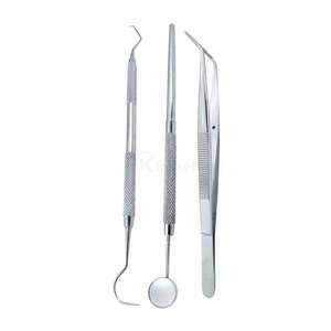 Juego de 6 Instrumentos de Diagnóstico Dental con Soporte de Plástico, Espejo, Sonda y Raspador de Acero Inoxidable, Suministro Profesional OEM - Product Image 5