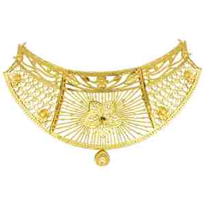 เครื่องประดับแฟชั่นขายส่ง ทองชุบ 14K 18K 24K แบบไมครอน สไตล์ดูไบ ตุรกี สร้อยคอแบบโชคเกอร์ ชุดเครื่องประดับดีไซน์ดั้งเดิม - Product Image 5