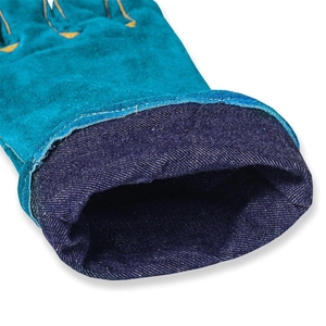 Gants de soudage en cuir de vachette renforcé avec paume en cuir, robustes, pour la protection des mains en milieu industriel, durables pour le barbecue - Product Image 6