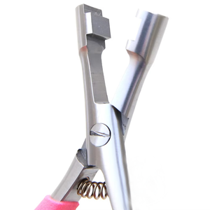 Pro <b>Bead</b> Stainless Steel Pliers Custom Logo Micro Keratin Hair <b>Extensions</b> Repair Capsule Forming Pliers Customized Packing - Product Image 3