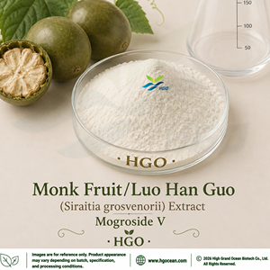 HGO Suministro directo de fábrica Fruta de monje natural/Luo Han Guo (Siraitia grosvenorii) Extracto Mogroside V 10% (Extracto estandarizado) - Product Image 1