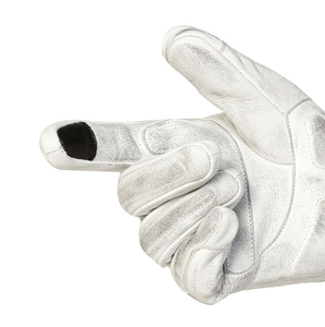 Gants de moto en cuir véritable de haute qualité, mi-doigts, coupe-vent, avec fermeture à boucle, unisexes, pour sports de plein air - Product Image 5