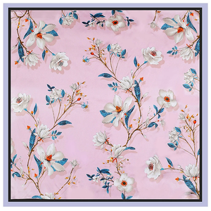 Écharpe carrée rétro grande taille 90 cm x 90 cm - Châle imprimé floral pour femme, protection solaire de plage, cache-tout, foulard de voyage - Product Image 2