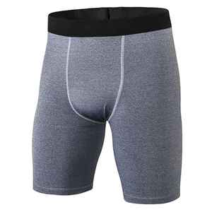 Men's Eco-Friendly Solid Casual <b>Compression</b> Running Gym <b>Shorts</b> with Front Logo-Quick Dry Lightweight Active Wear - Product Image 3