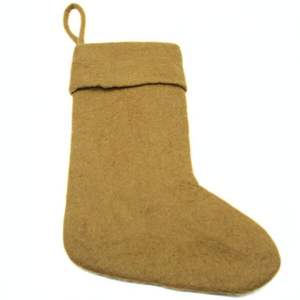 Chaussette de Noël en feutre écologique faite à la main, motif Casse-Noisette, couleur et design personnalisables, équitable, haute qualité, décoration haut de gamme - Product Image 1