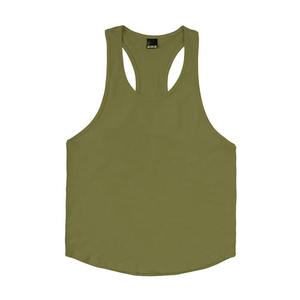 Wholesale Custom Logo Yellow Gym Tank Top Ribbed <b>Stringer</b> <b>Vest</b> Bodybuilding Weightlifting Training Fitness Workout Activewear - Product Image 5