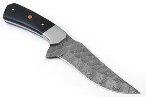 Sizzco มีดเหล็กดามัสกัสแบบทำด้วยมือด้าม Micarta ที่มีคุณภาพสูงปรับแต่งได้ OEM ล่าสัตว์ตั้งแคมป์ของขวัญ - Product Image 4