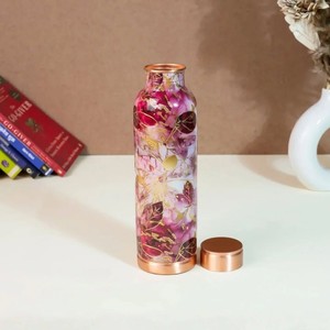 Premium Copper Water <b>Bottle</b> Leak Proof Design Ayurvedic Health Benefits Eco Friendly Reusable Drinking <b>Flask</b> 1L - Product Image 4