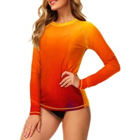 Chemises de protection solaire à manches longues pour femmes sublimées de haute qualité pour la natation Bjj