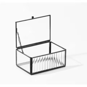 Boîte de rangement pour bijoux de créateur en métal pour bagues, boucles d'oreilles, colliers, organisation de la maison - Product Image 1