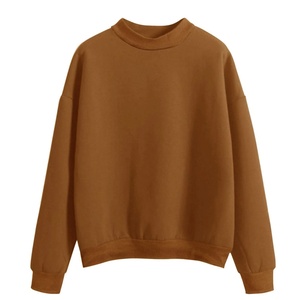 Sweat-shirt à col rond surdimensionné, couleur unie, tricoté, décontracté, unisexe, pour l'automne - Product Image 3