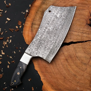 Couteau à viande en acier damas forgé à la main de qualité supérieure, manche en bois, couteau de boucher professionnel, fournisseur d'usine - Product Image 2