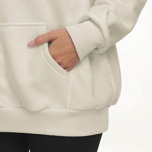 Sudadera con Capucha Beige para Mujer, Corte Regular, Manga Larga, para Otoño, Estilo Casual - Product Image 3