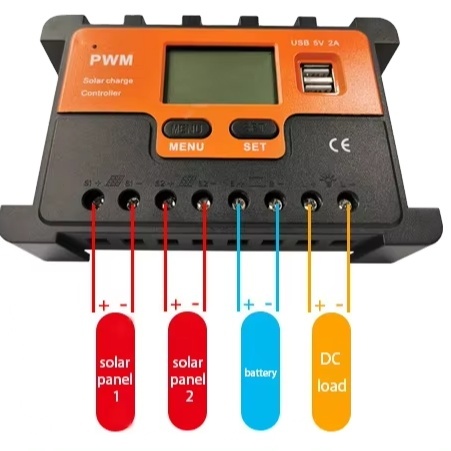 Hot Selling 80A 60A 40A 30A 20A 10A 12V/24V Mppt Solar Char Controller Panel PWM Type for Lithium & Lead Acid Battery"