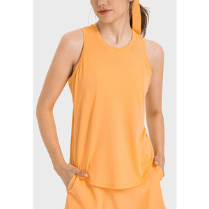 Meilleures ventes directes d'usine : Débardeur décontracté pour femme, couleurs unies, haute qualité, léger, respirant, séchage rapide, tricoté à l'avant - Product Image 1