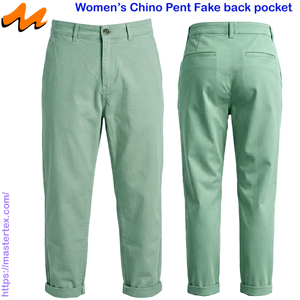 Womens Denim Chino Loose Fit Mid Waist Casual Breathable Washable Summer Spring Pants Ctn Spandex Fabric 6.64 OZ - Product Image 1