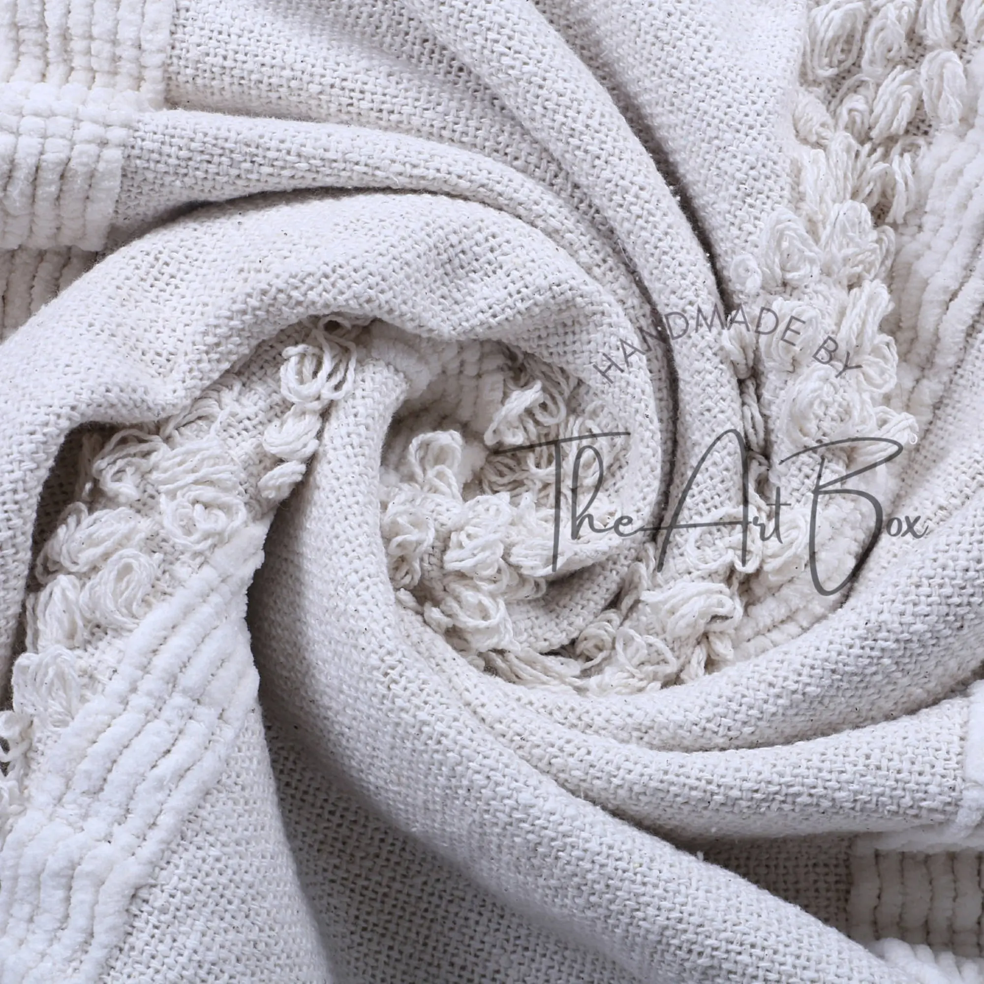 Coperta in cotone bianco morbido e leggero tessuto da kking e Queen Size grande soffice coperta di peluche accogliente