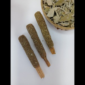 ธูปธรรมชาติที่บ้าน Palo Santo และเครื่องฟอกอากาศอโรมาเธอราพีสีขาวทำจากเมล็ดผงไม้ใช้รักษา - Product Image 1