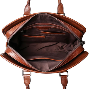 Porte-documents en cuir pleine fleur pour homme, sacoche pour ordinateur portable en cuir artisanal pour homme/sacoche pour ordinateur portable en cuir sur mesure - Product Image 4