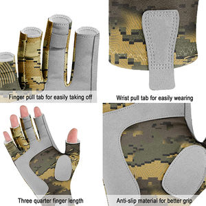 Guantes de Pesca sin Dedos Unisex de Alta Calidad, Cómodos, con Diseño Protector Solar para Exteriores, Gran Venta - Product Image 3