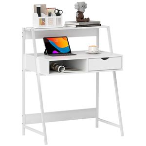 White Home Office <b>Desk</b> for Computer <b>Study</b> Writing - Product Image 5