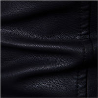Blouson en cuir véritable pour homme, style vintage, col montant, pour motard, écologique, avec logo sur le devant, idéal pour l'hiver, prix abordable