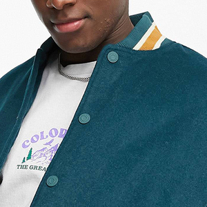 Veste de baseball de qualité supérieure, style Letterman, pour l'école, le collège, avec manches en cuir, veste varsity - Product Image 6