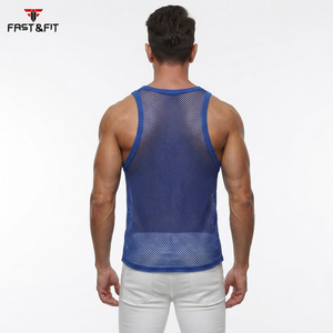 Wholesale Price New Arrivals Custom logo Factory Price Breathable Plain Dyed <b>Men</b> Sports Mesh Sleeveless Mesh <b>Singlets</b> <b>for</b> <b>Men</b> - Product Image 2