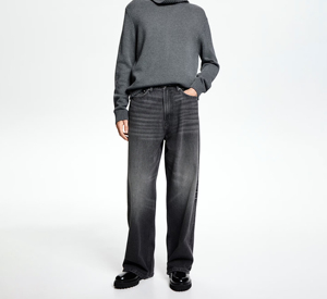 กางเกงยีนส์ผู้ชายทรงสลิมฟิตคุณภาพดีเยี่ยม ไม่ผ่านการซัก ติดกระดุม ขายดี เอวกลาง ยืดหยุ่น ผ้าเดนิม ไซส์ใหญ่ ผ้าถัก - Product Image 2