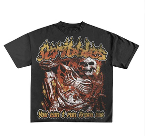 T-shirt graphique en coton 100% de haute qualité, coupe oversize vintage, style streetwear, délavé à l'acide, tissé, imprimé DTG, pour homme, nouvelle collection 2026, OEM - Product Image 6