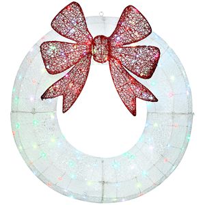 Guirlande lumineuse LED bicolore de 36 pouces pour intérieur/extérieur, Noël, avec minuterie quotidienne, télécommande et décorations de baies. - Product Image 1
