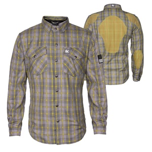เสื้อเชิ้ตผ้าฝ้ายฟลานเนลสำหรับผู้ชายแบบสั่งทำพิเศษสำหรับขี่มอเตอร์ไซค์ 100% ผ้าฝ้ายบุผ้าควิลท์ ซับในนุ่มสบาย แห้งเร็ว ระบายอากาศดี ติดกระดุมแบบสแนป - Product Image 1