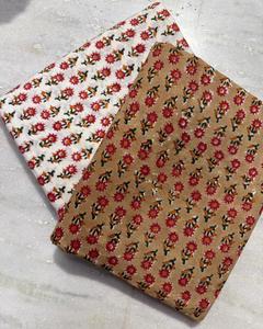 Tissu en coton imprimé au bloc Sanaganeri, tissu imprimé à la main de Jaipur, tissu indien pour robes, fournisseur de tissus en coton en gros - Product Image 2