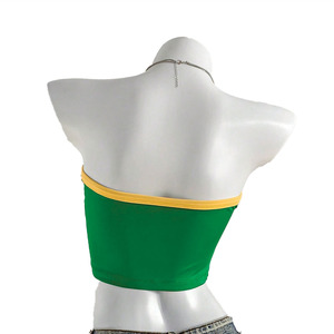 Customize Women Strapless Tube Crop Top Brazil Inspired Slim Fit Summer Streetwear Bandeau Private Label OEM Bulk Women's shirts - Product Image 5