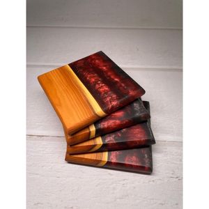 Elegantes Posavasos de Resina y Madera Hechos a Mano para Mesas de Comedor con Estilo - Manteles y Protectores - Product Image 4